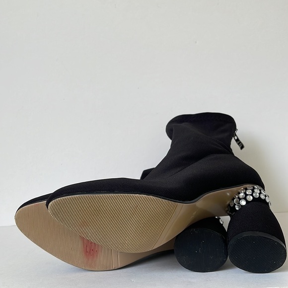 Azalea Wang Studded Heel Sock Bootie 7.5 - Picture 9 of 10